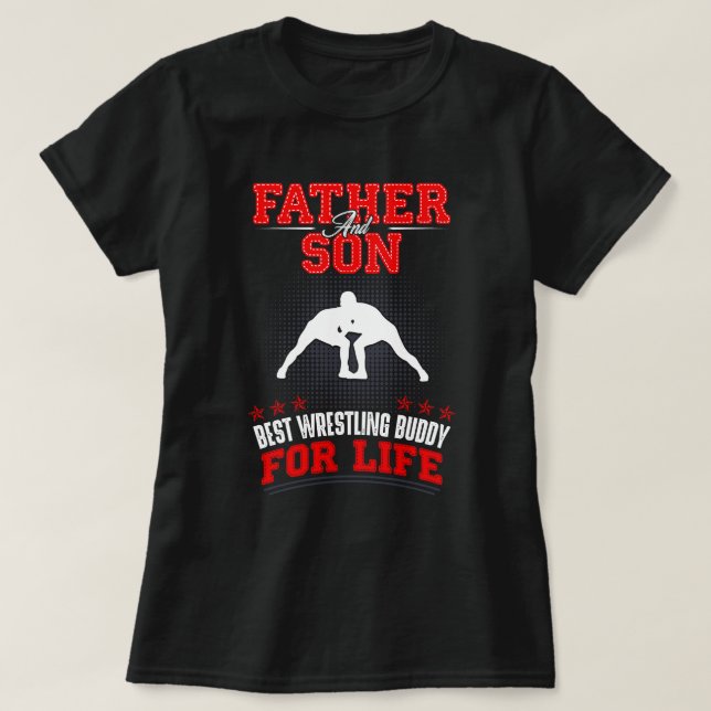 Father and son Wrestling buddy T-Shirt (Design Front)