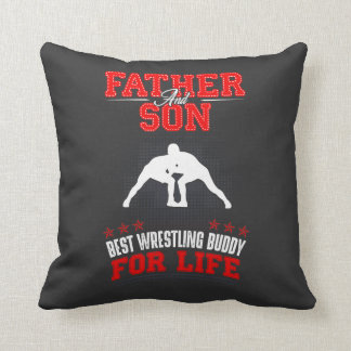 Father and son Wrestling buddy Throw Pillow