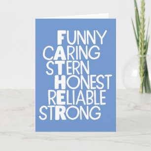 Father Attributes Crossword Art Card