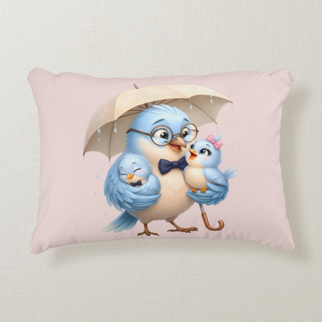 Father Bird Accent Pillow (Front)