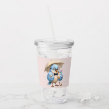 Father Bird Acrylic Cup With Straw