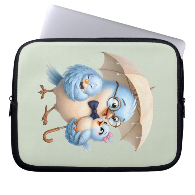 Father Bird Electronics Organizer Laptop Sleeve (Front)