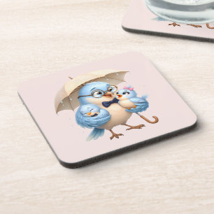 Father Bird Hard Plastic Coaster