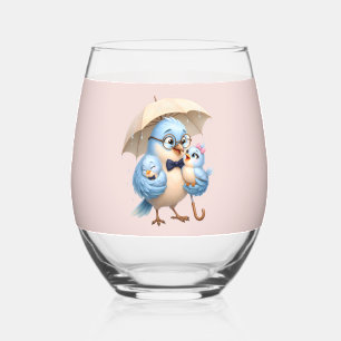 Father Bird Stemless Glass