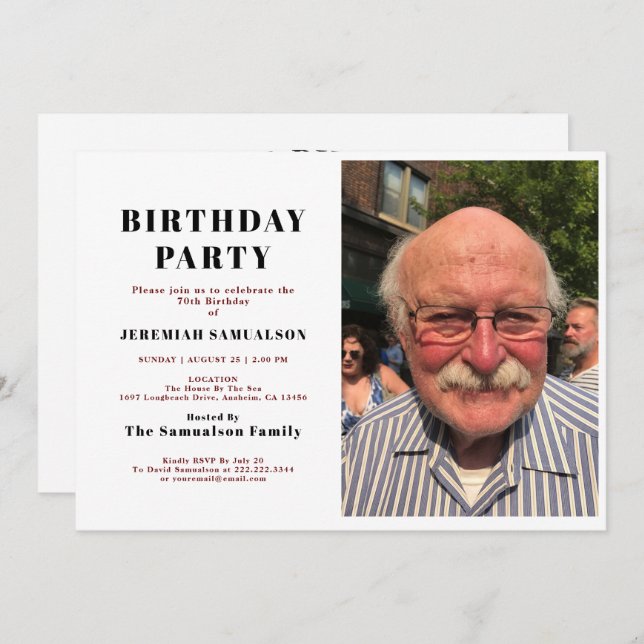 Father Birthday Photo Template Legend Name Year (Front/Back)