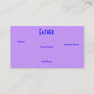 Father Blue Purple Roses I Profile Card