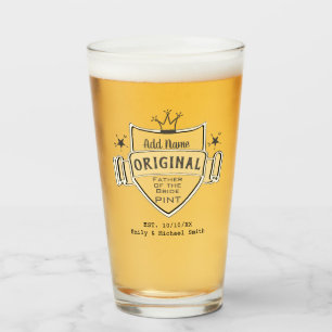 FATHER BRIDE - Personalized Groomsmen PINT GLASS