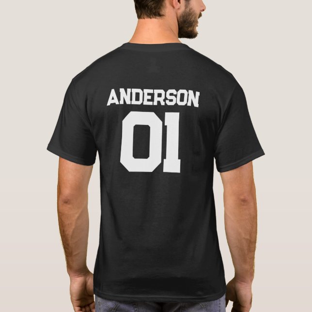 Father Child Son Daughter Sport Team Name Matching T-Shirt (Back)