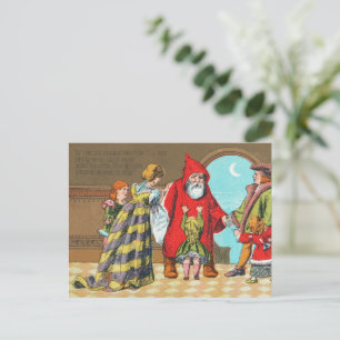 Father Christmas and His Little Friend Holiday Postcard
