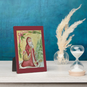 Father Christmas Art Decoration Plaque
