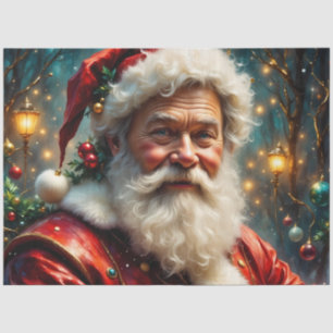 Father Christmas at the Lamplight Lane Decoupage  Tissue Paper