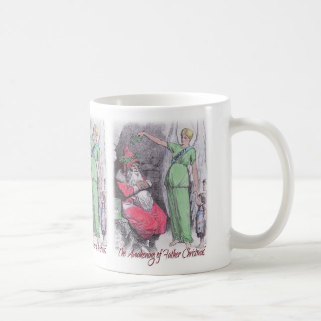 Father Christmas awakened by Charity mug (Right)
