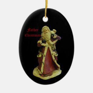 "FATHER CHRISTMAS CERAMIC ORNAMENT" ORNAMENT
