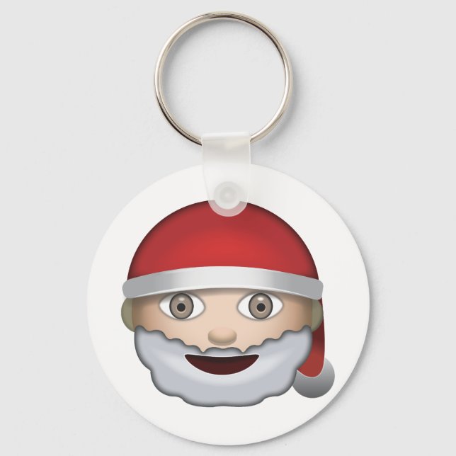 Father Christmas Emoji Keychain (Front)