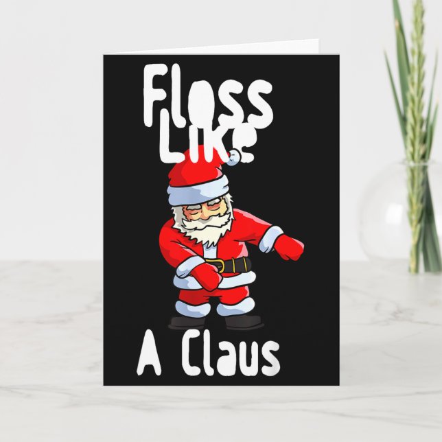 Father Christmas Floss Like A Claus Funny Santa Ug Card (Front)
