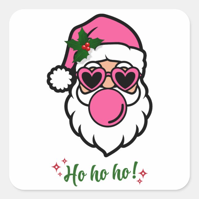 Father Christmas Merry Christmas Sticker (Front)