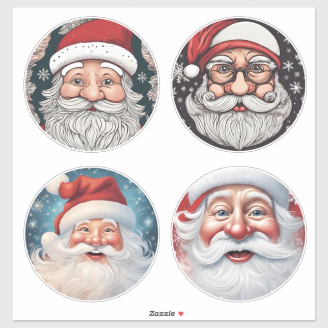 Father Christmas Merry Christmas Sticker Set (Sheet)