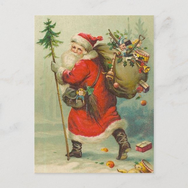 Father Christmas postcard Victorian (Front)