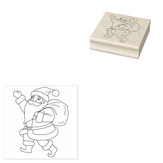 Father Christmas Rubber Stamp (Stamped)