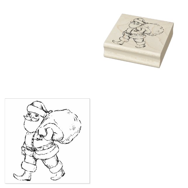 Father Christmas Rubber Stamp (Stamped)
