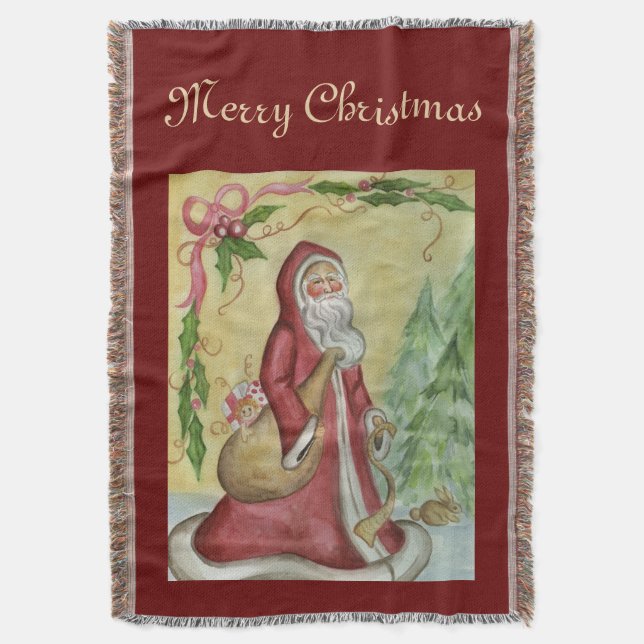 Father Christmas Santa Blanket Decoration Gift (Front Vertical)