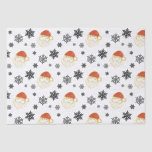 Father Christmas Santa Claus Snow Illustration  Tissue Paper
