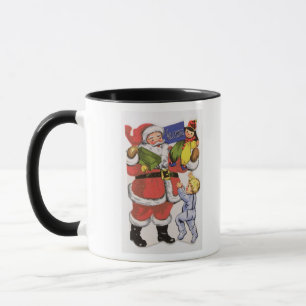 Father Christmas, Victorian Christmas card Mug