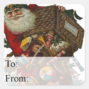 Father Christmas Vintage Gift Tag