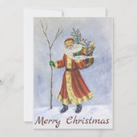 Father Christmas, Walking in the Snow acrylic art
