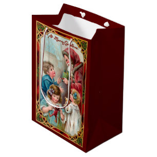Father Christmas with Children Medium Gift Bag