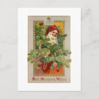 Father Christmas with Decorated Tree & Star