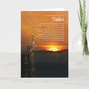 Father Custom Memorial Sympathy Ocean Card