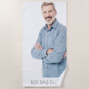 Father custom photo beach towel
