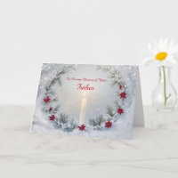 Father Dad Christmas Remembrance with Candle