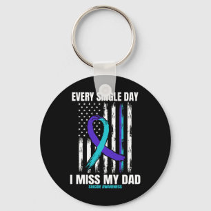 Father Dad Suicide Awareness Prevention Usa Americ Keychain