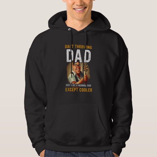 Father Darts Dart Throwing Dad Dart Player Dart Cl Hoodie (Front)