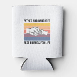Father Daughter Best Friends for Life Vintage Desi Can Cooler
