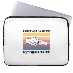 Father Daughter Best Friends for Life Vintage Desi Laptop Sleeve