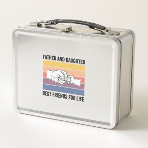 Father Daughter Best Friends for Life Vintage Desi Metal Lunch Box