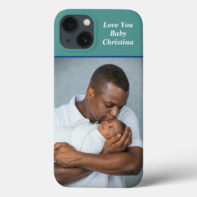 Father Daughter Family Photo Name Custom Case-Mate iPhone Case (Back)
