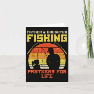 Father Daughter Fishing Partner For Life Retro Mat Card