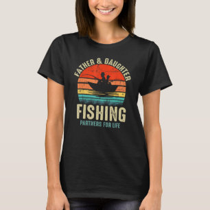 Father Daughter Fishing Partner For Life Retro Mat T-Shirt