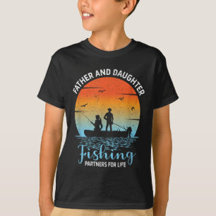 Father Daughter Fishing Partners Cute Dad Daughter T-Shirt