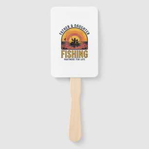 Father Daughter Fishing Partners for Life Shirt De Hand Fan