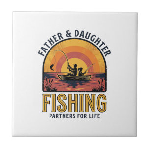Father Daughter Fishing Partners for Life Shirt De Tile