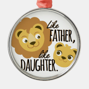 Father Daughter Metal Ornament