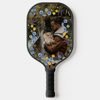 Father Daughter Photo Wildflower Custom Name Pickleball Paddle