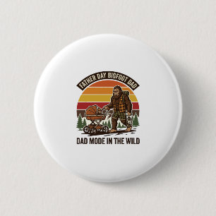 Father Day Bigfoot Dad Shirt Camping Legend Father 2 Inch Round Button