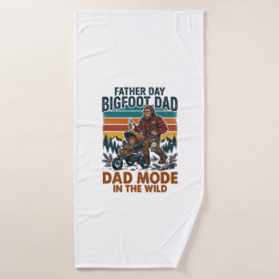 Father Day Bigfoot Dad Shirt Camping Legend Father Bath Towel