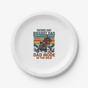 Father Day Bigfoot Dad Shirt Camping Legend Father Paper Plate